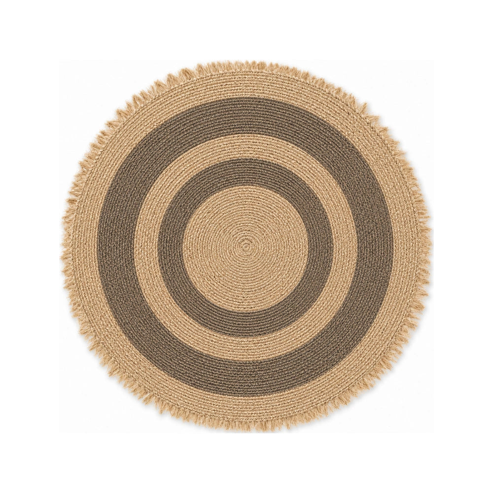 Combed Sisal Placemat – Sand & Grey-Brown (Handwoven)