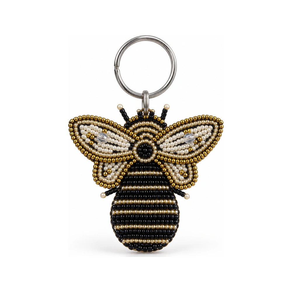 Honeybee Beaded Keychain (Handcrafted)