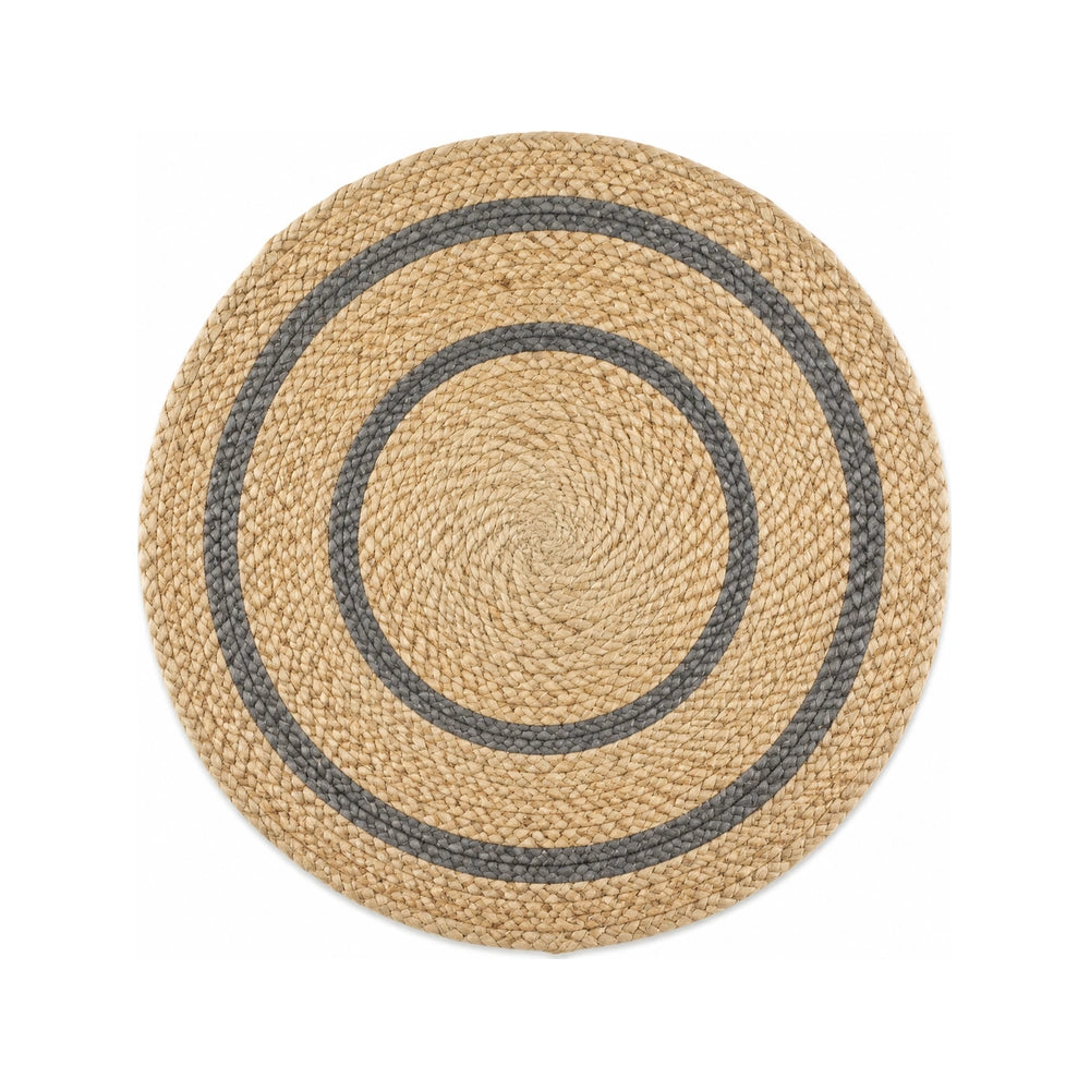 Sisal Placemat – Grey Circular (Handwoven)